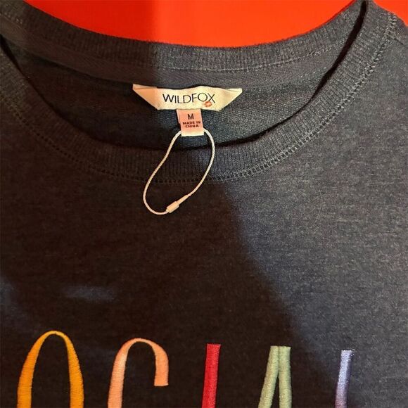 Wildfox Women's Gray‎ Crew Neck Sweatshirt M - Picture 2 of 11